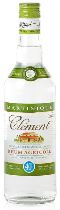 Rhum agricole blanc Martinique AOC Clément