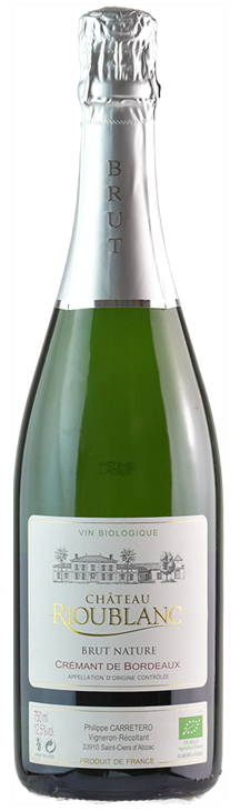 Cremant de Bordeaux brut nature Chateau Rioublanc