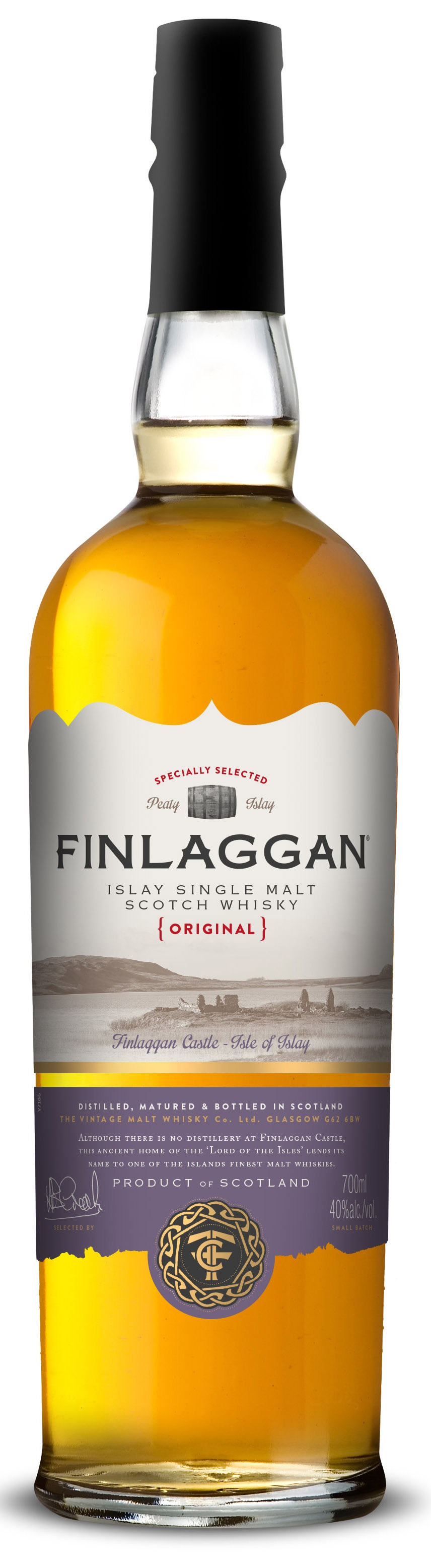 Whisky Finlaggan Peaty islay single malt Scotch 